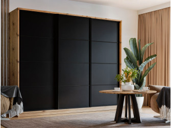 Szafa Przesuwna Matt 270 Artisan + Czarny