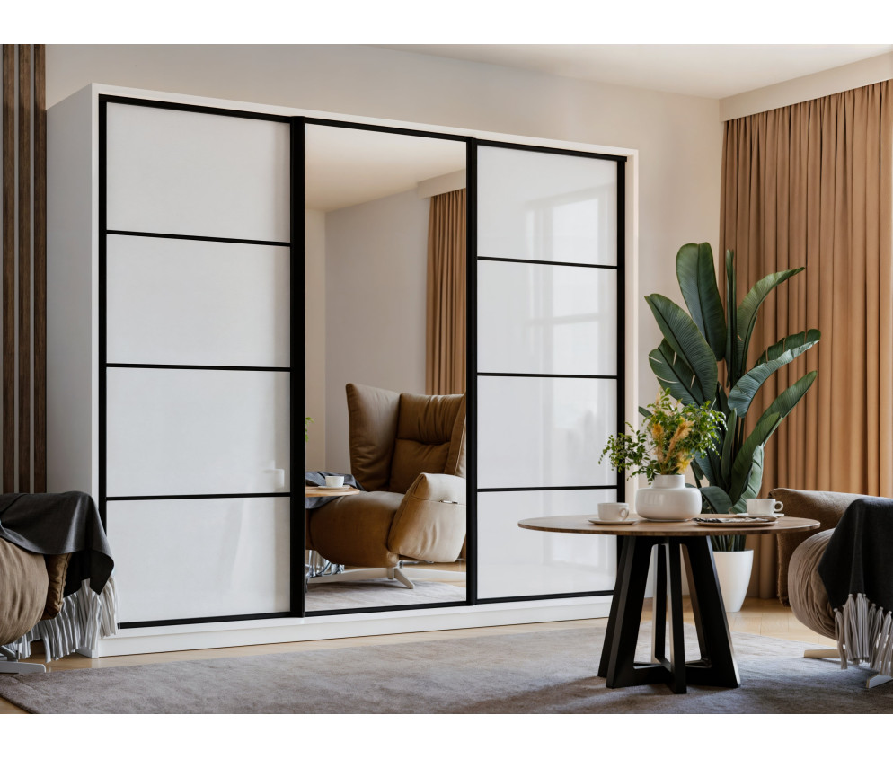 Szafa Przesuwna Porto 270 Biały Połysk