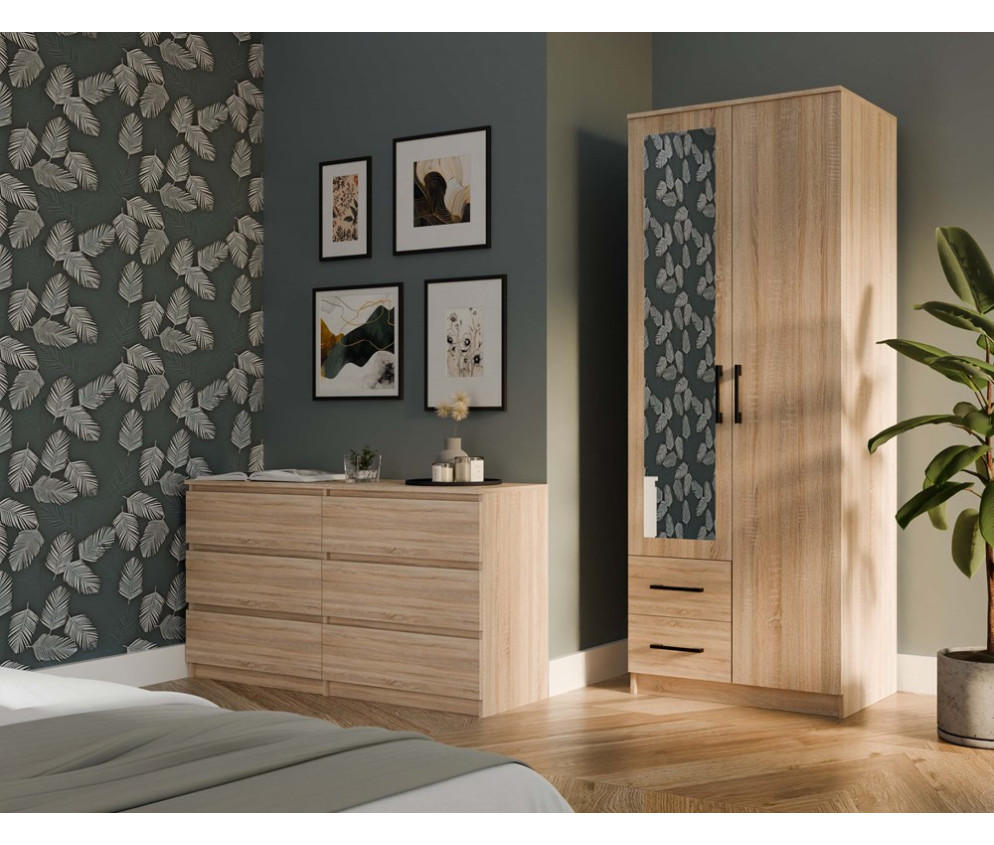 Szafa Romana 80 LUSTRO DĄB SONOMA