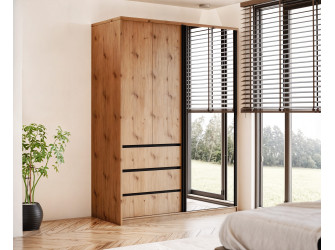 Szafa uchylno-przesuwna Pola 120 z lustrem