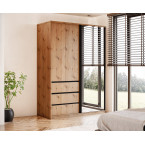 Szafa uchylno-przesuwna Pola 120 z lustrem