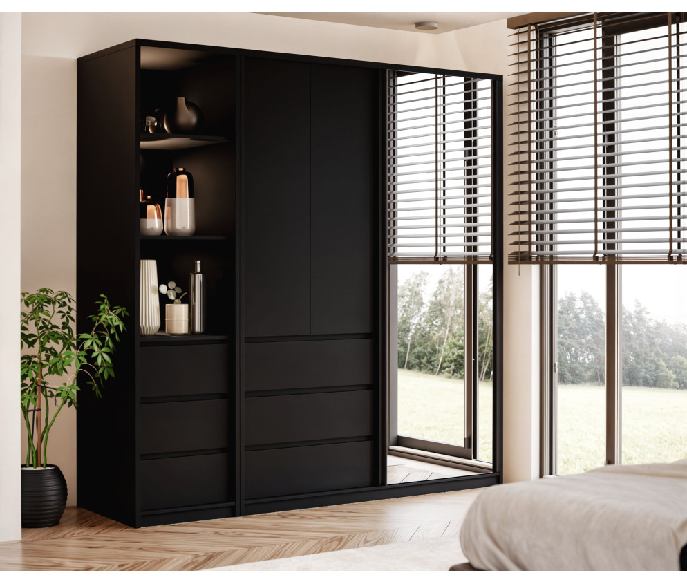 Szafa uchylno-przesuwna Pola 150 z lustrem