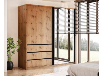 Szafa uchylno-przesuwna Pola 200 z lustrem