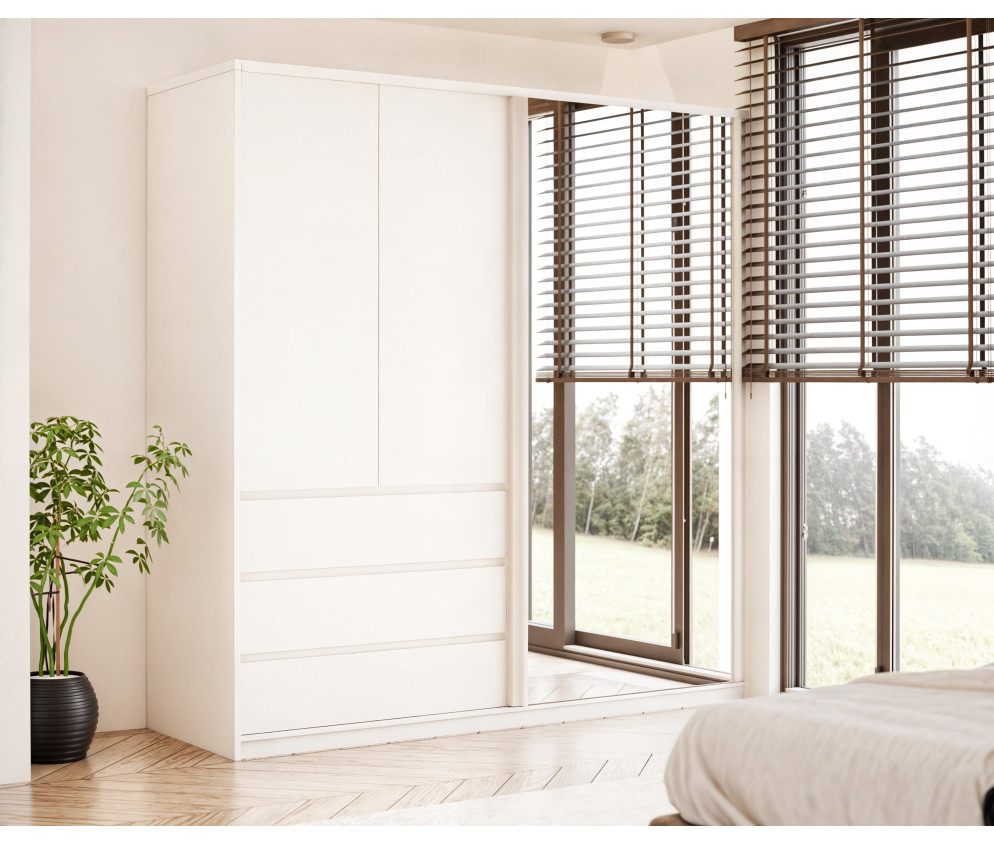 Szafa uchylno-przesuwna Pola 200 z lustrem