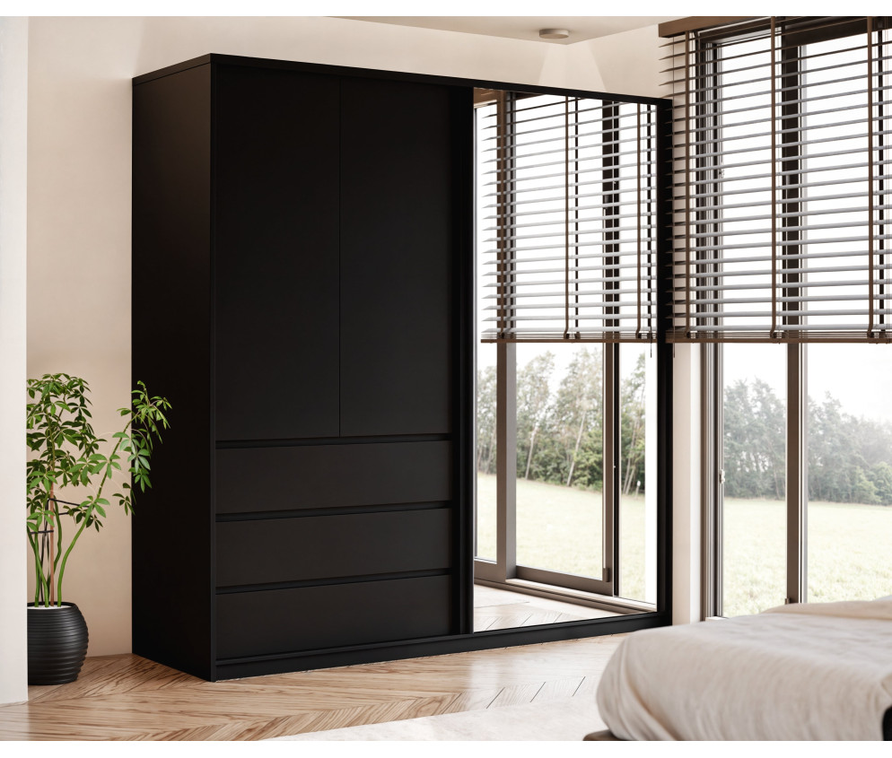 Szafa uchylno-przesuwna Pola 200 z lustrem