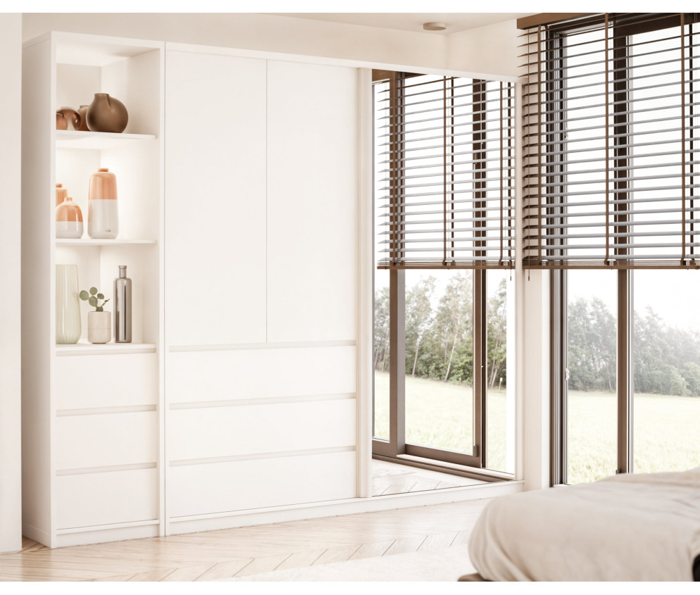 Szafa uchylno-przesuwna Pola 200 z lustrem