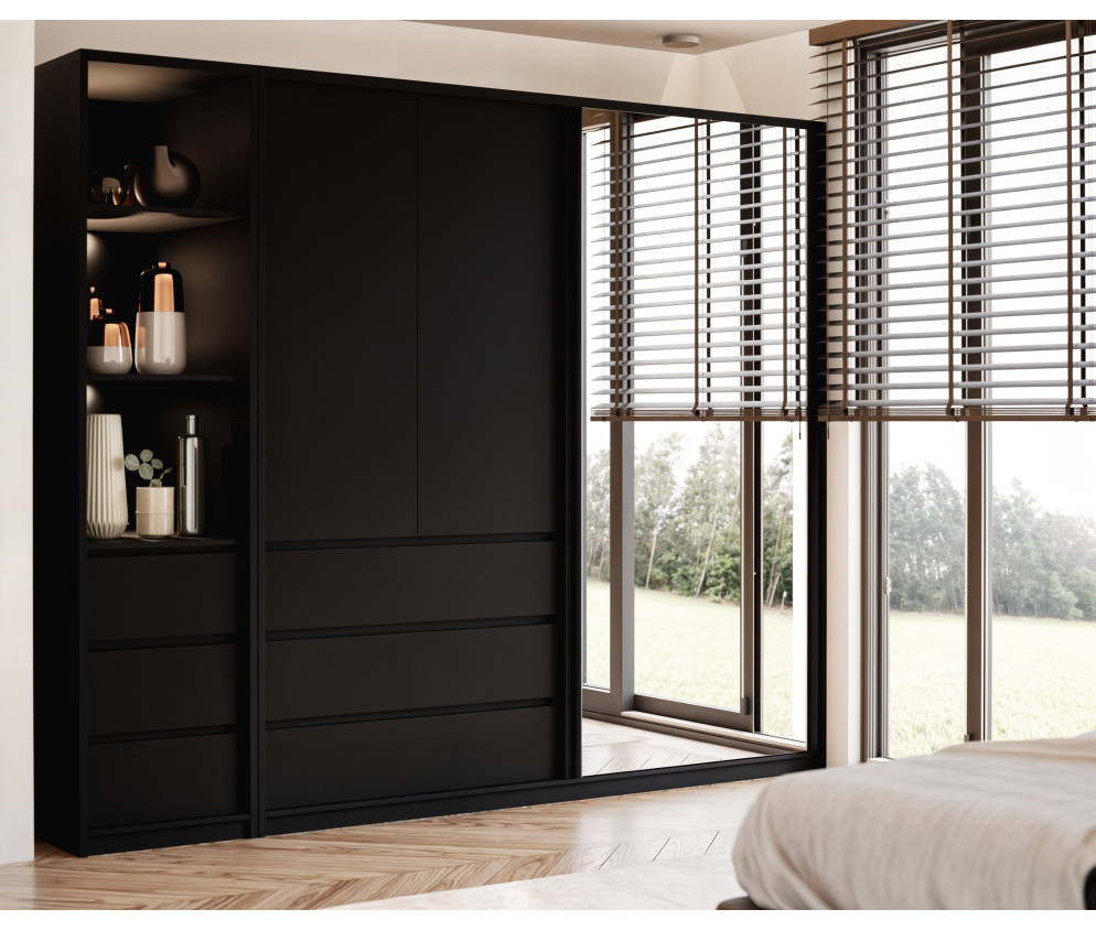 Szafa uchylno-przesuwna Pola 200 z lustrem