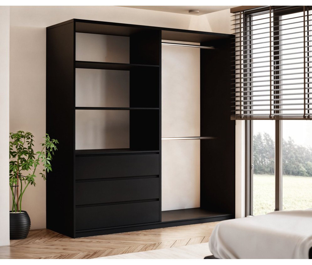 Szafa uchylno-przesuwna Pola 200 z lustrem