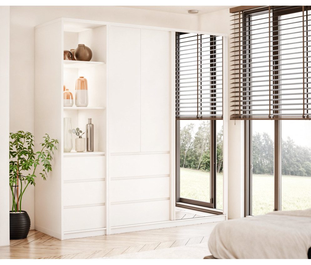 Szafa uchylno-przesuwna Pola 180 z lustrem