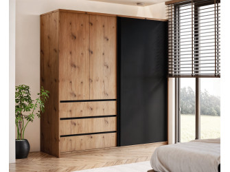 Szafa uchylno-przesuwna Pola 200 bez lustra