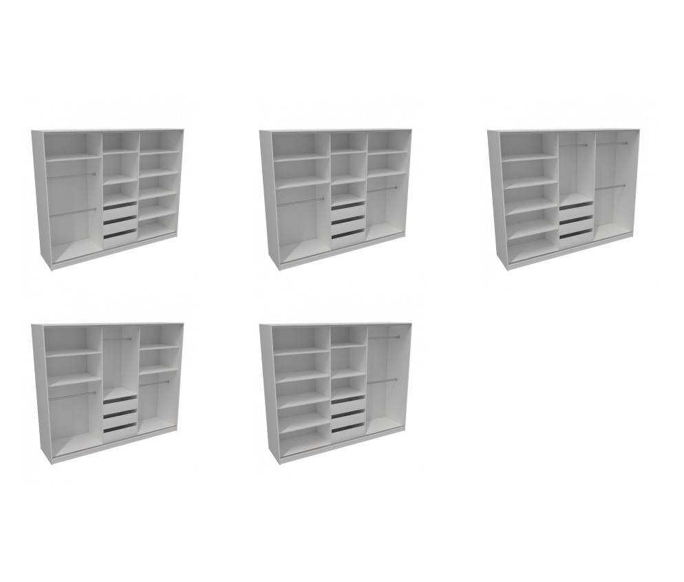 Szafa Przesuwna Diana 250 Biały Mat