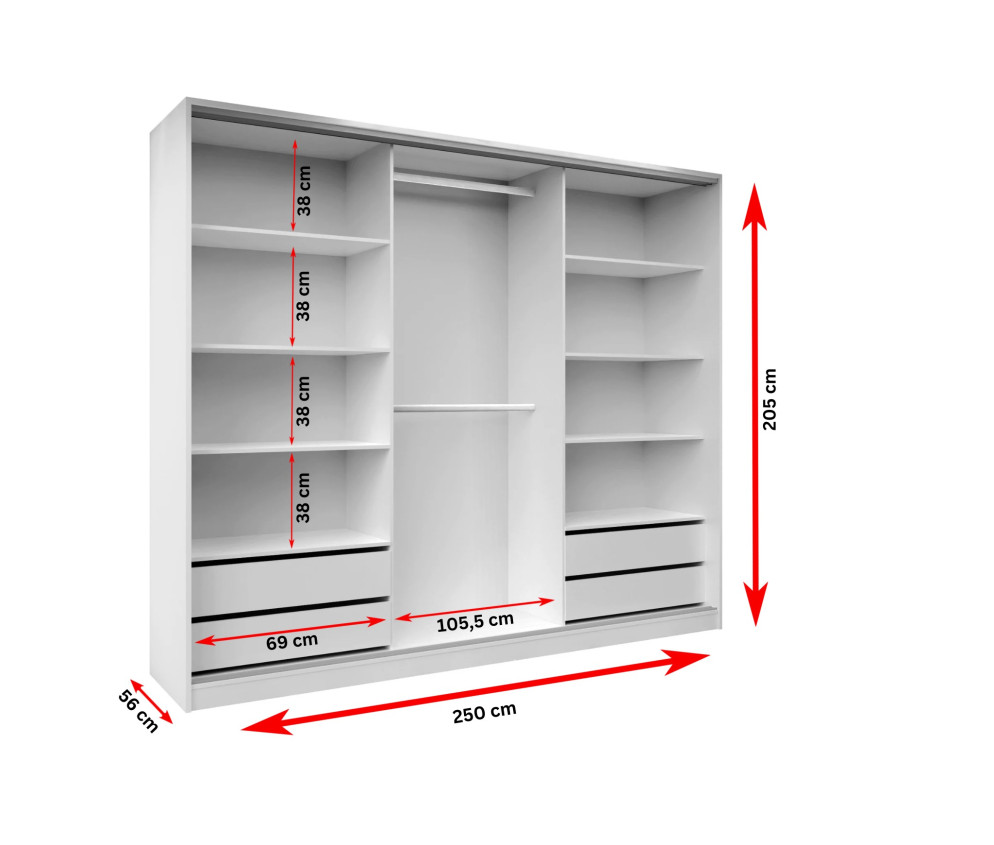 Szafa Przesuwna Diana 250 Artisan