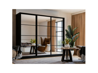 Szafa Przesuwna Diana 270 Czarny Mat