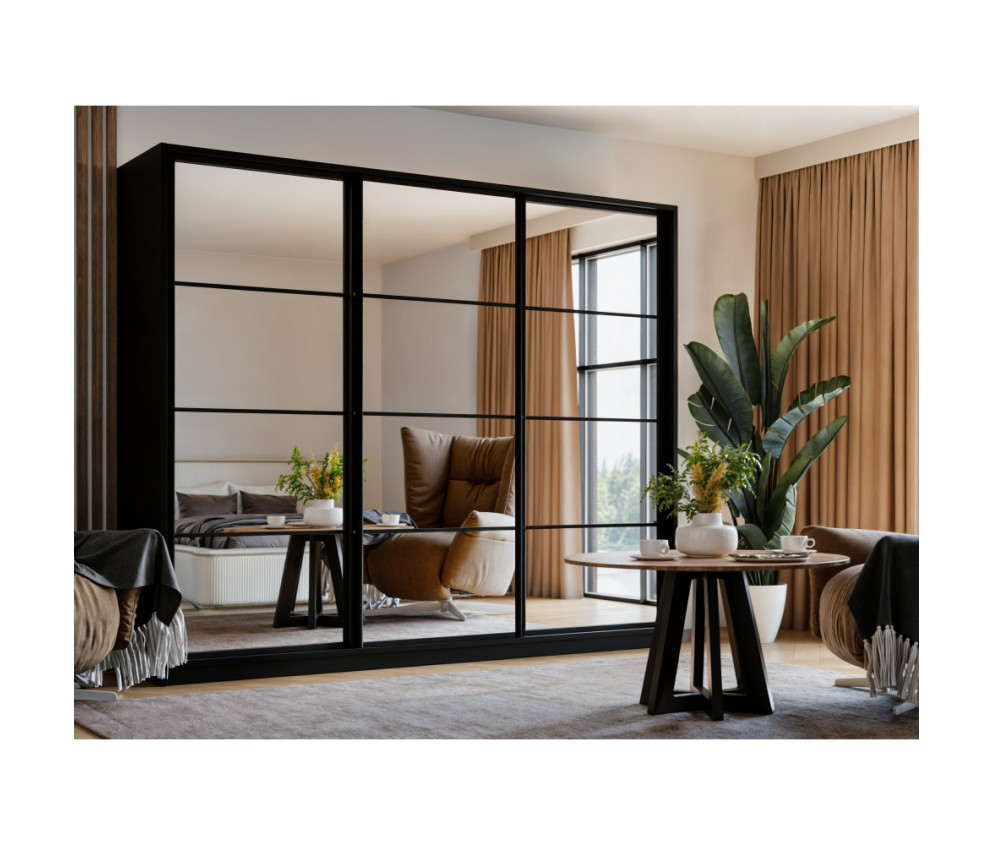 Szafa Przesuwna Diana 270 Czarny Mat