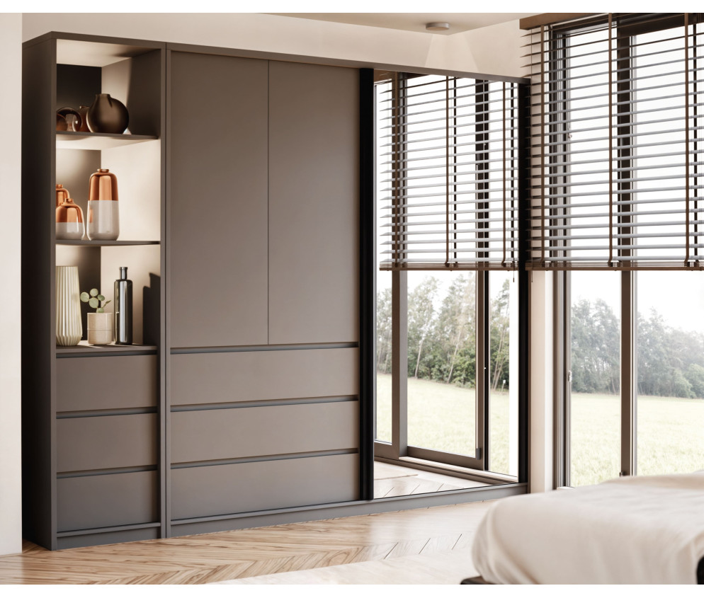 Szafa uchylno-przesuwna Pola 180 z lustrem