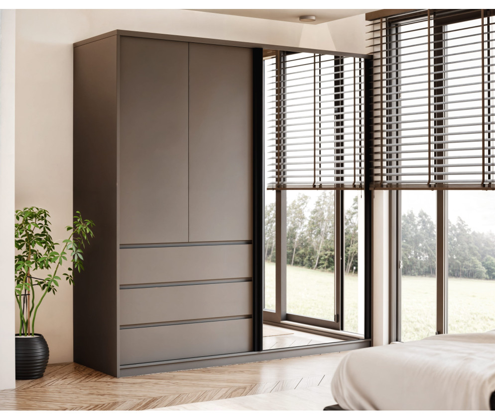 Szafa uchylno-przesuwna Pola 180 z lustrem