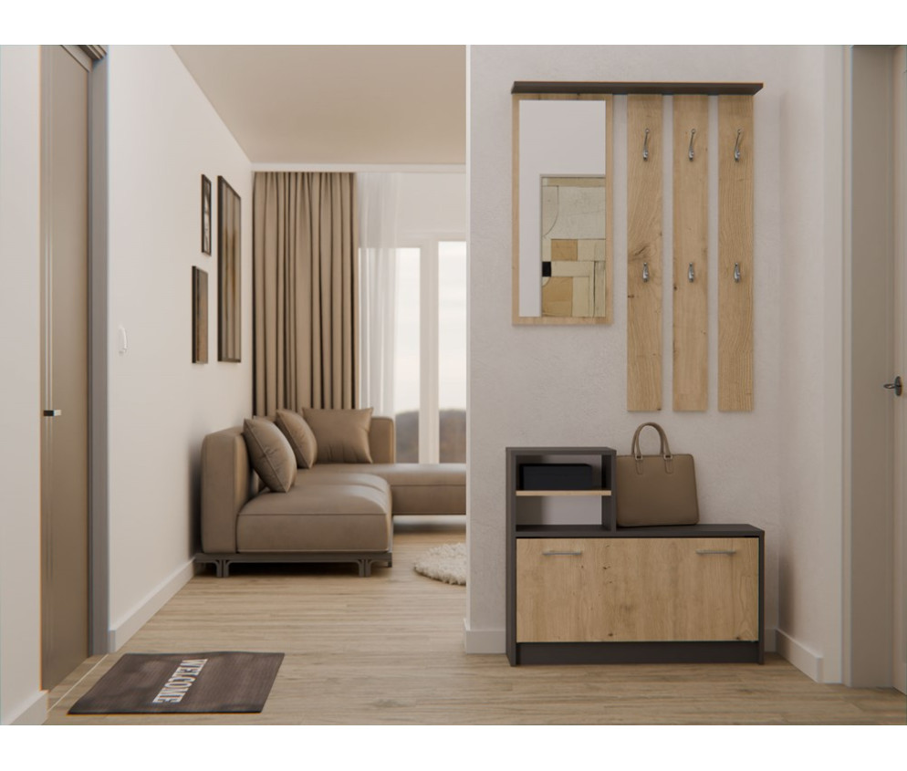 Garderoba Vera VERA ANTRACYT ARTISAN