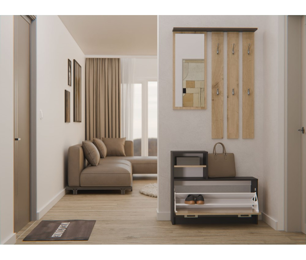 Garderoba Vera VERA ANTRACYT ARTISAN