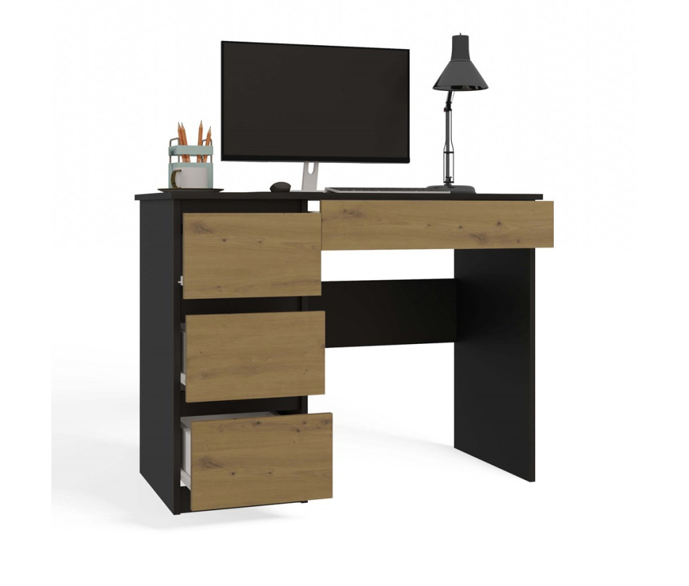 Biurko Mijas LEWE ANTRACYT ARTISAN