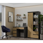 Biurko Mijas LEWE ANTRACYT ARTISAN