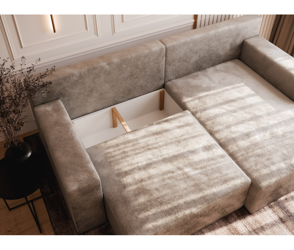 Naroznik Sell z funkcją spania tkanina Manila