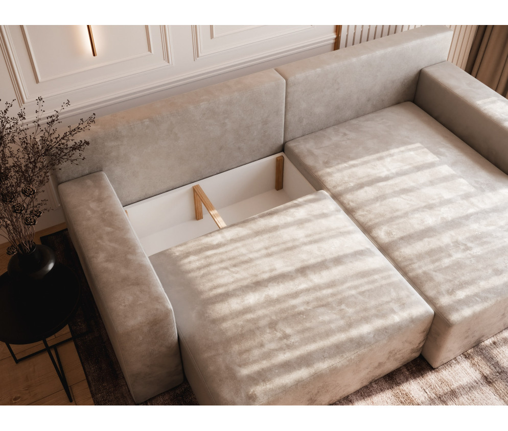 Naroznik Sell z funkcją spania tkanina Casablanca