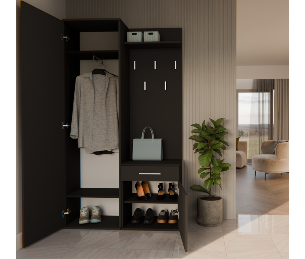 Garderoba Duo DUO CZARNY