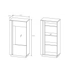 Witryna stojąca Coro 72 Połysk