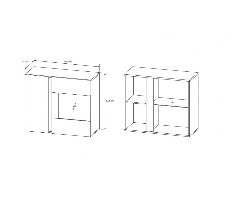 Witryna wisząca Coro 96 Połysk