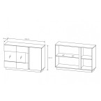 Komoda Witryna Coro 138 Połysk