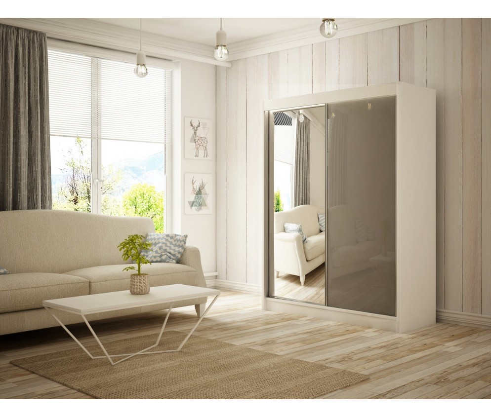 Szafa przesuwna Vilo 200 Połysk Lacobel