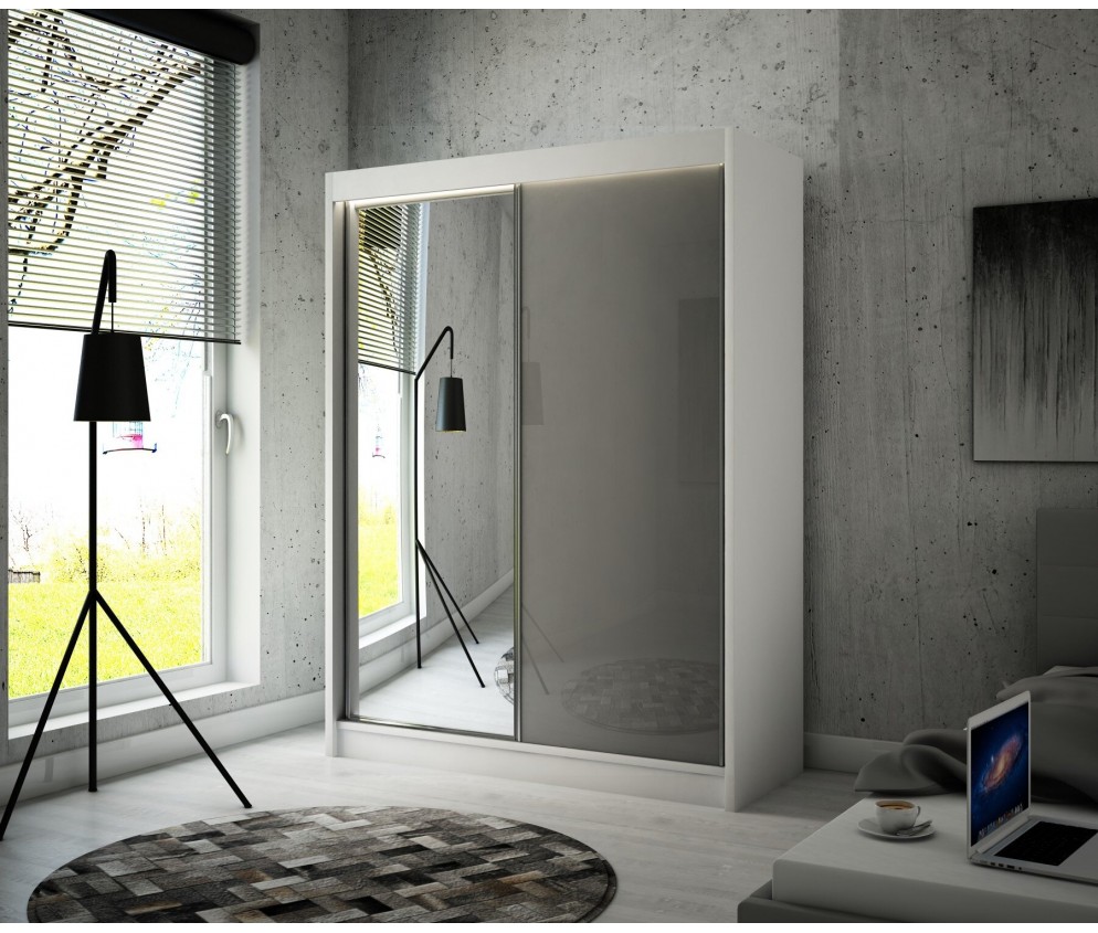 Szafa przesuwna Vilo 200 Połysk Lacobel