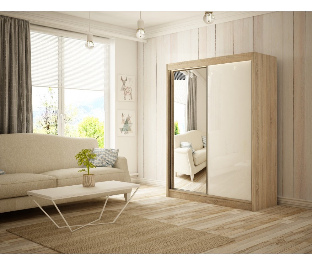 Szafa przesuwna Vilo 120 Połysk Lacobel