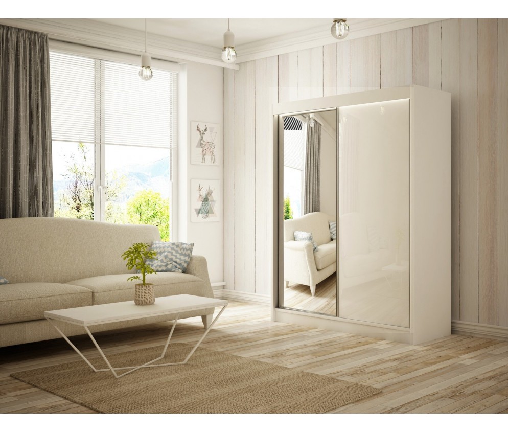 Szafa przesuwna Vilo 120 Połysk Lacobel