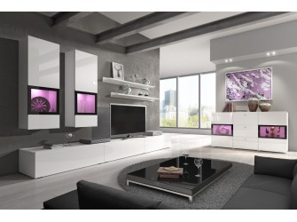 Meblościanka Lano Biały Połysk