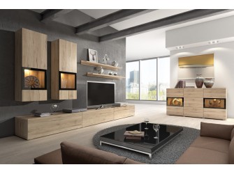 Meblościanka Lano Dąb San Remo Jasny