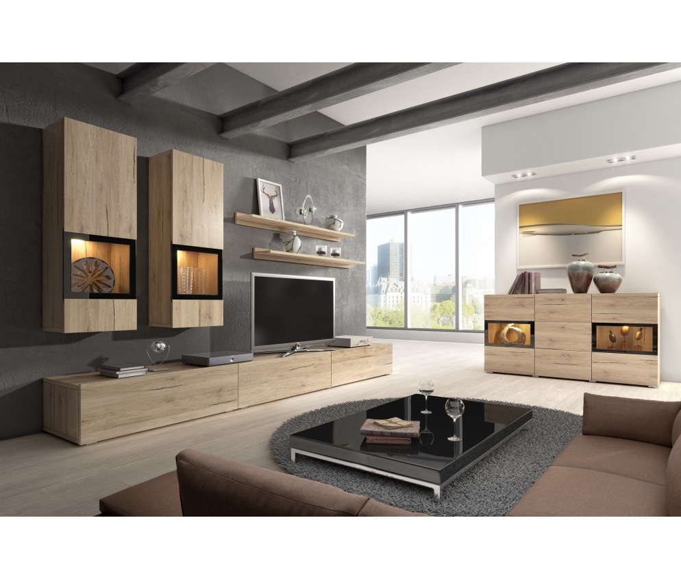 Meblościanka Lano Dąb San Remo Jasny