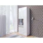 Witryna Keli Lewa 12 Biały+Biały Połysk+Beton