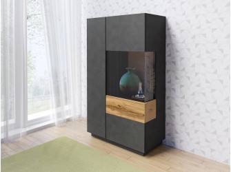 Komoda Keli wysoka 2D Prawa 44 Matera + Dąb Wotan