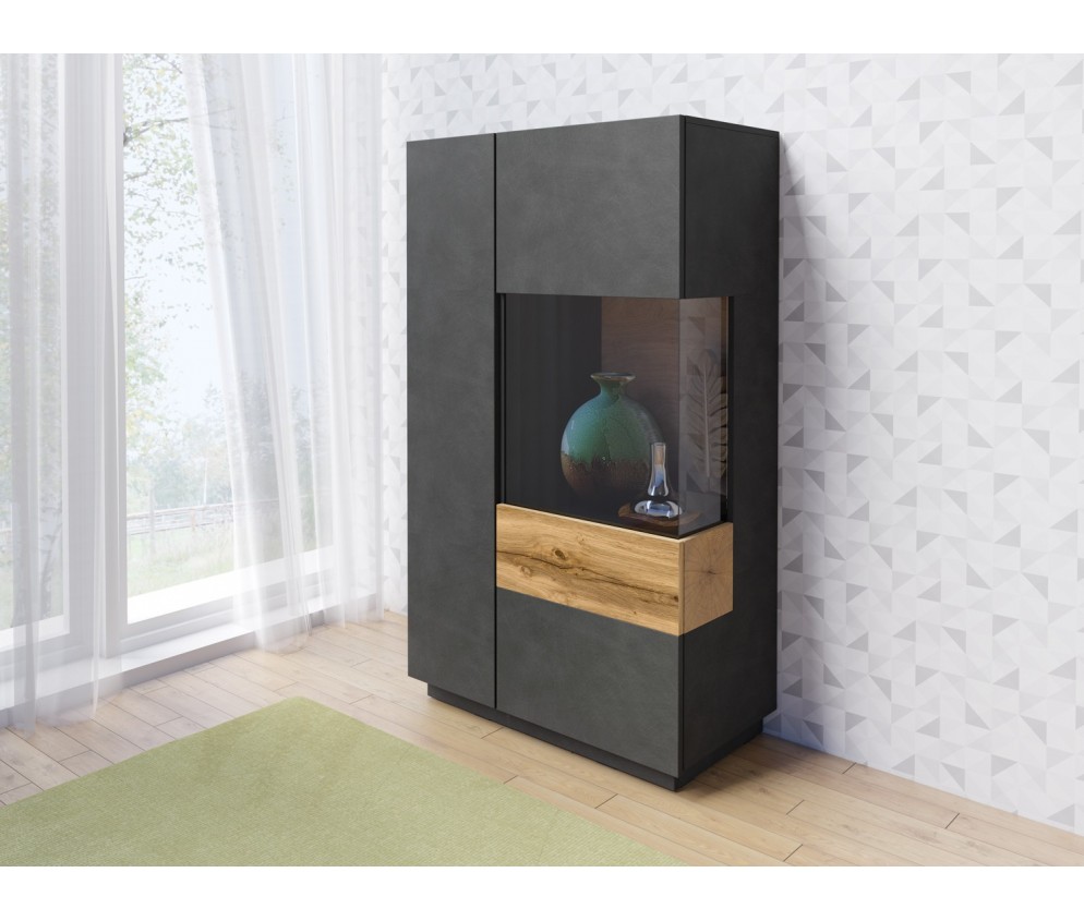 Komoda Keli wysoka 2D Prawa 44 Matera + Dąb Wotan