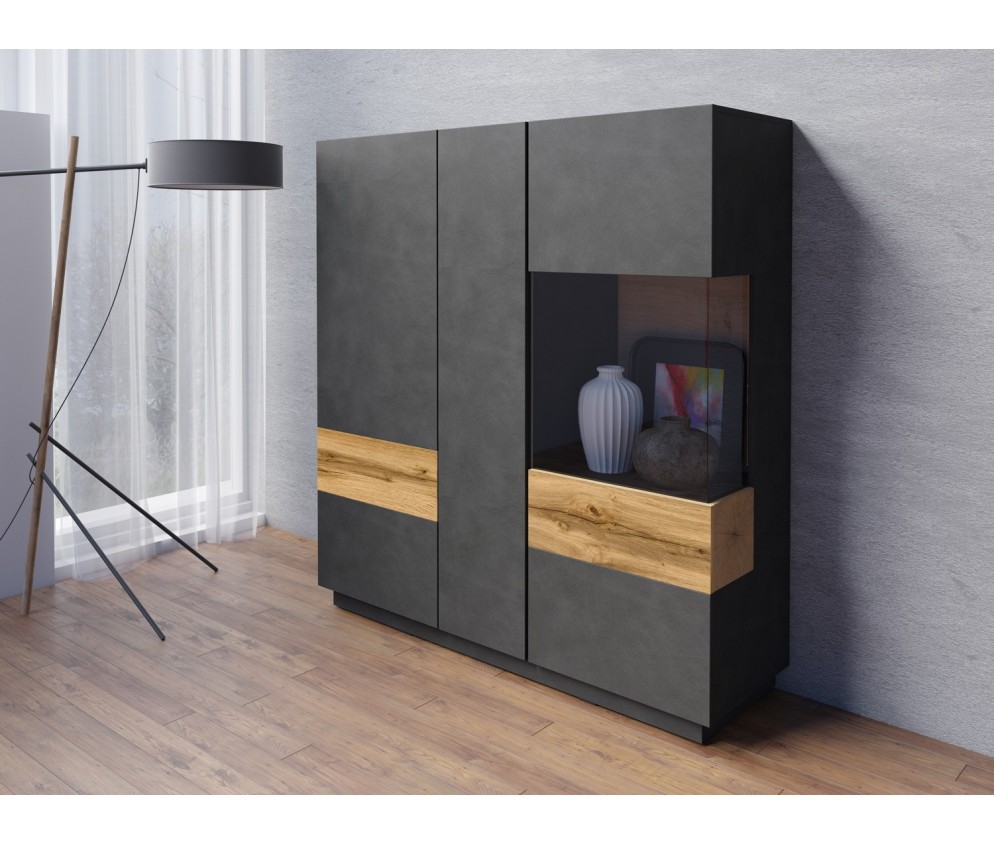 Komoda Keli wysoka 3D 46 Matera + Dąb Wotan