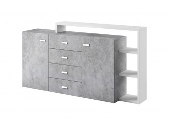 Komoda Tabo 2D4S 27 Biały/Beton