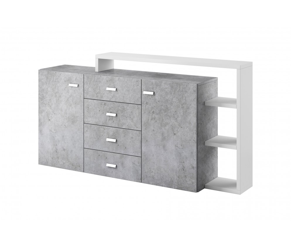 Komoda Tabo 2D4S 27 Biały/Beton