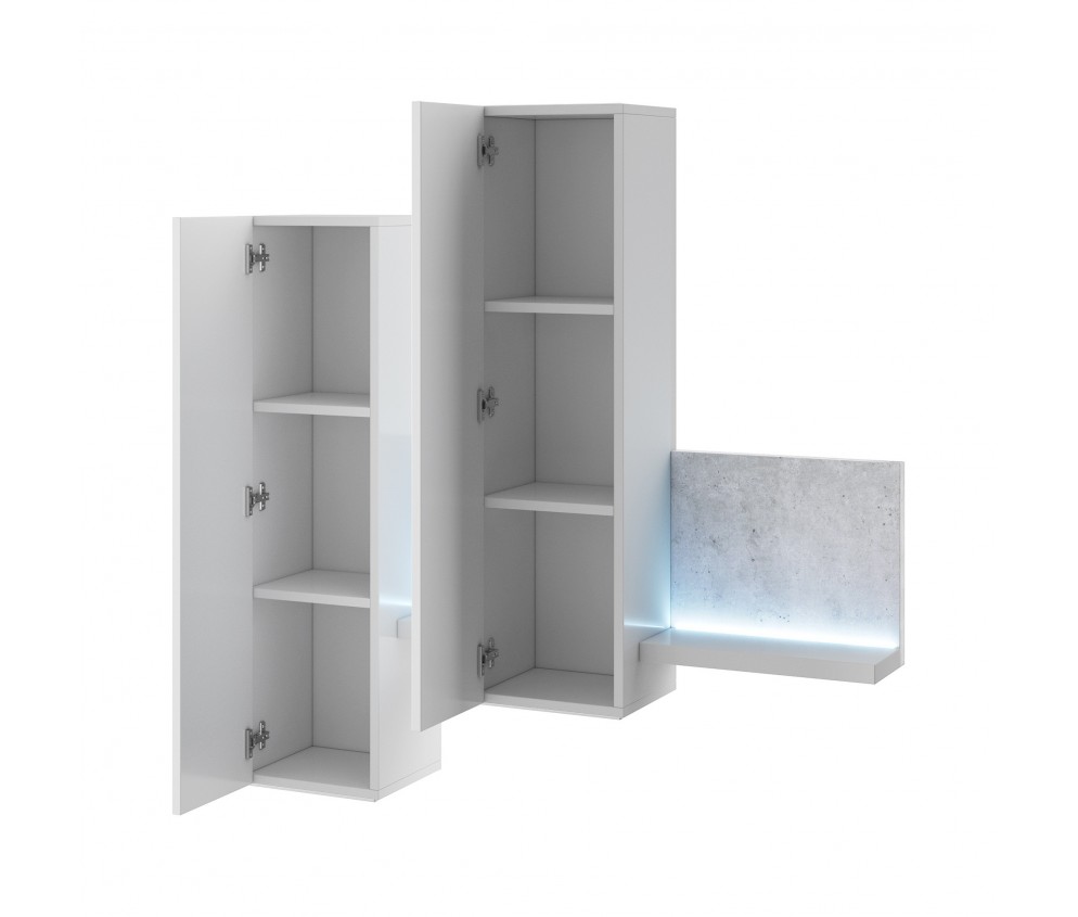 Meblościanka Tabo Biały/Beton