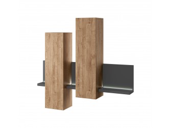 Witryna wisząca z półką Tabo 04 Antracyt/Dąb Ribbec