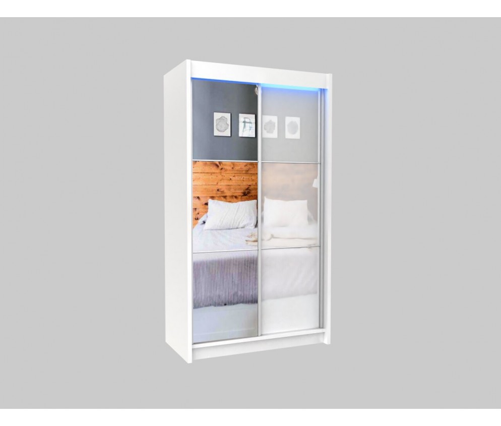 Szafa przesuwna Derino 120 Połysk + Lustro