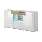 Komoda Toledo 3D1S Biały Połysk + San Remo