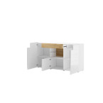 Komoda Toledo 3D1S Biały Połysk + San Remo