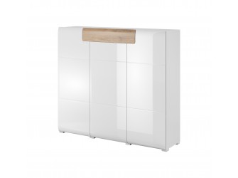 Komoda Toledo 3D1S Biały Połysk + San Remo