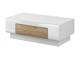 Stolik kawowy Toledo 1S Biały Połysk + San Remo